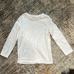 Girls 4/5 plain white long sleeve